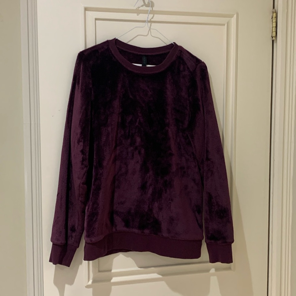 GAIAM PURPLE FLEECE LONG-SLEEVE